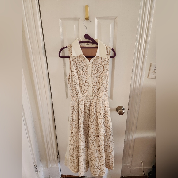 Eliza J Size 6 White Lace Dress - Picture 4 of 4